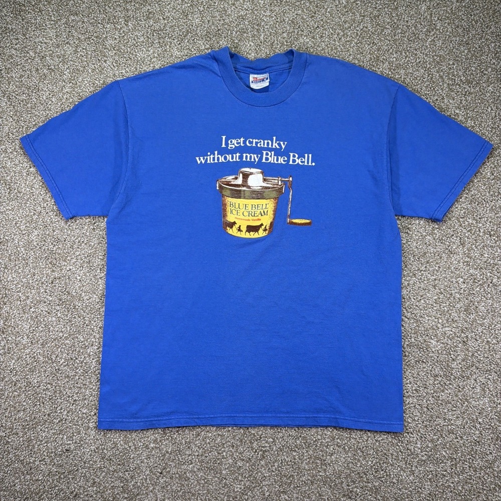 Vintage Blue Bell Ice Cream Promo Shirt 90s Size XL Excellent